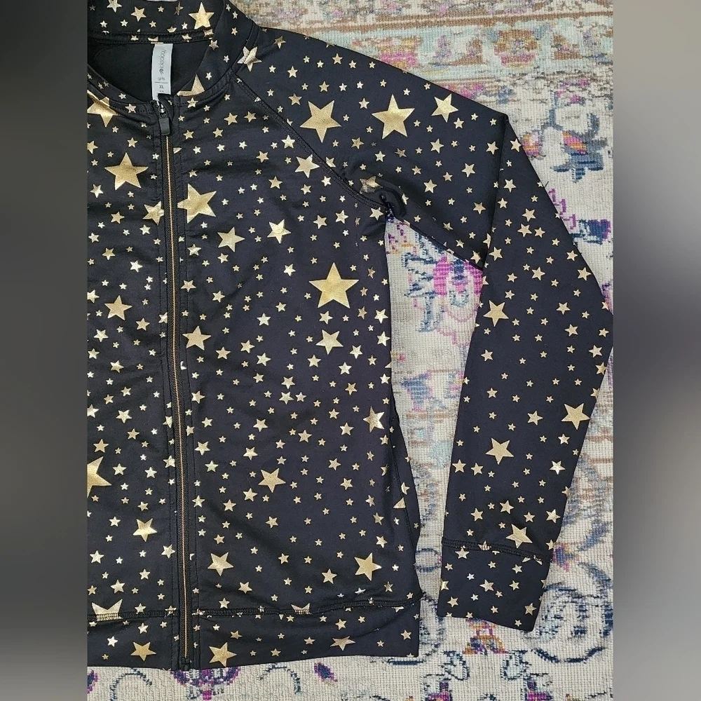 Ideology, Ultrasoft Girls Track Suit Size Small Black & Gold Jacket, sz XL